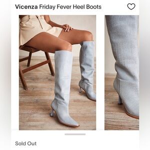 Vicenza Friday Fever Heel Boots, Baby Blue, Size 9